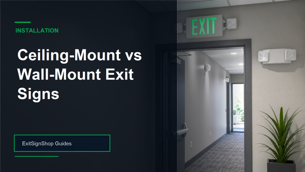 Ceiling-Mount vs Wall-Mount Exit Signs guide feature image