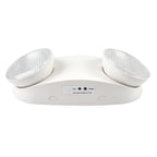 LED Emergency Light-Two Adjustable Heads-Battery Backup-White Housing | LS-EML012