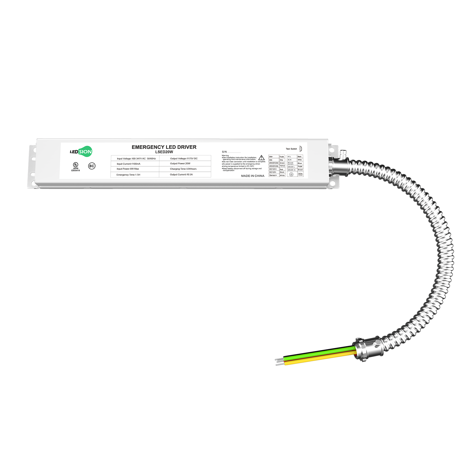 20W LED Emergency Backup Driver AC 120-237V | LSED20W