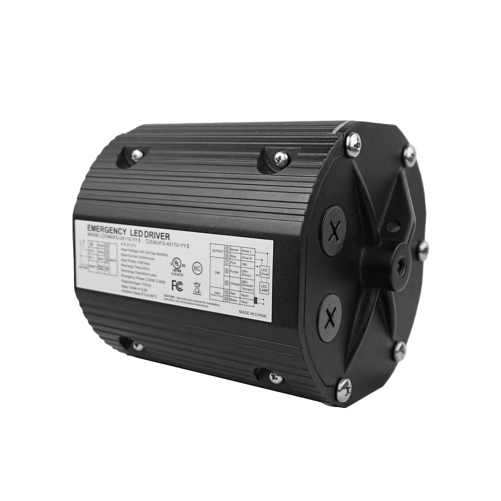 40W Emergency Backup Battery LED Driver For UFO High Bay | LSUFO-40170-YYII