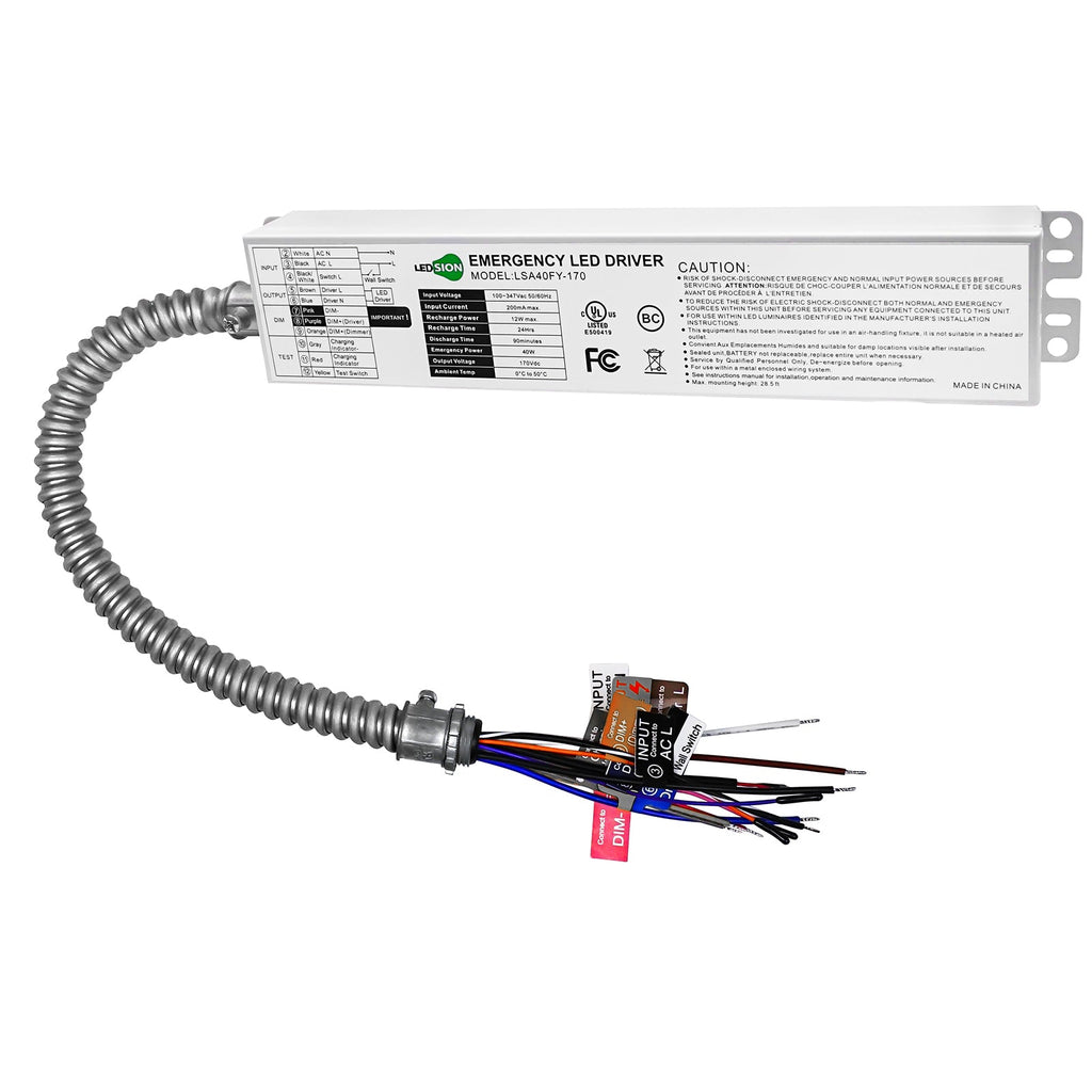 40W  AC 100-347V Emergency Backup Driver | LSA40FY-170