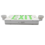 Green Combo LED Emergency Exit Sign-Battery Backup-Adjustable Light Heads | LS-ES007SG