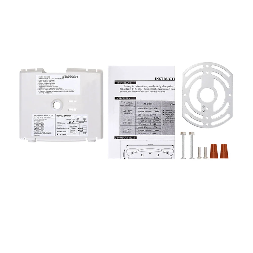 4W Dual-Head LED Emergency Light, 120–277V, 90-Min Backup — 14 Pack | DM-EM110