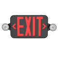 Black Combo Exit Sign Light With Two Adjustable Heads | LS-ES007SR-B