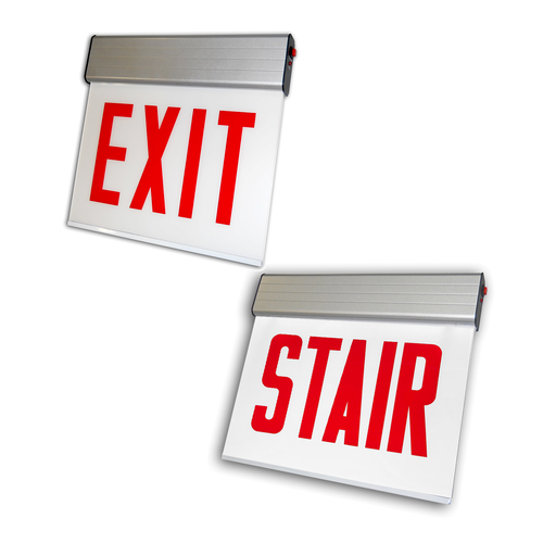 Chicago-Approved Edge-Lit Exit and Stair Sign