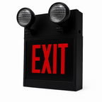 Chicago-Approved Steel LED Exit and Emergency Combo