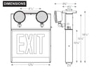 Chicago-Approved Steel LED Exit and Emergency Combo