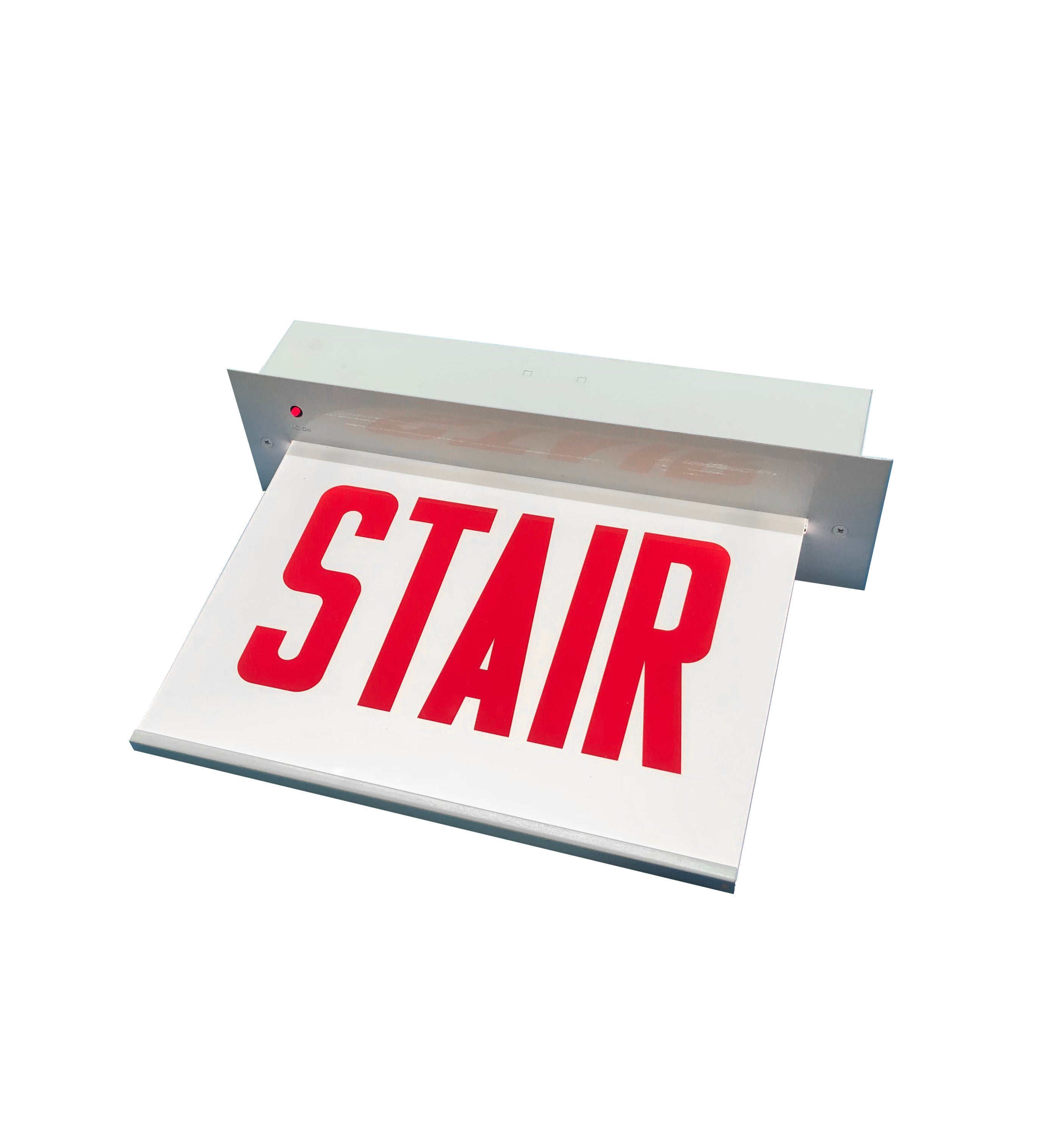 Chicago-Approved Recessed Edge-Lit Exit and Stair Sign