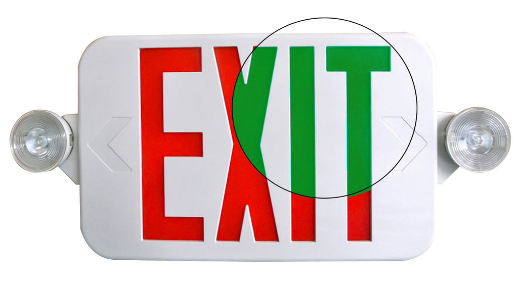 Low-Profile LED Exit and Emergency Combo