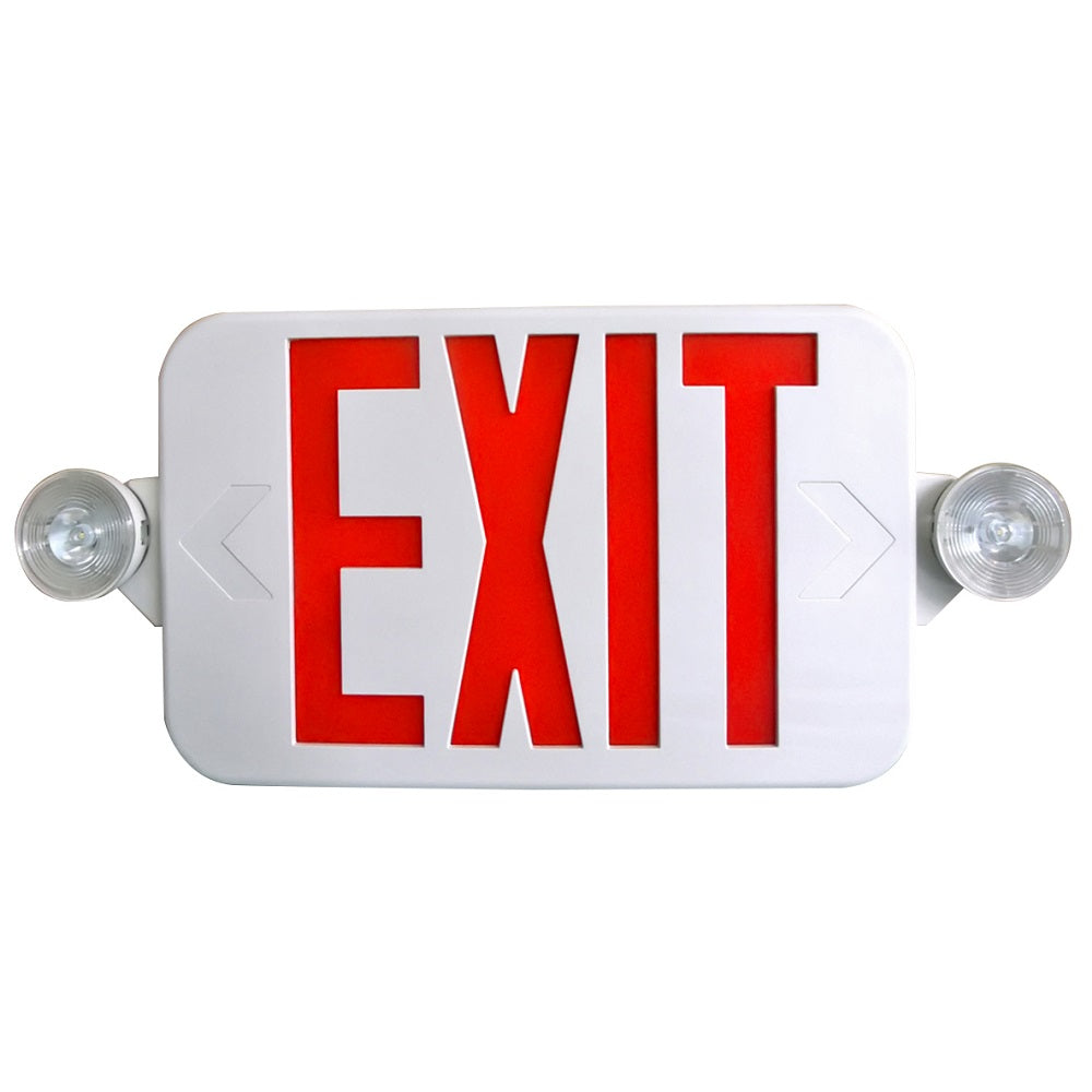 Low-Profile LED Exit and Emergency Combo