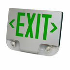 Die-Cast Aluminum LED Exit and Emergency Combo