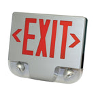 Die-Cast Aluminum LED Exit and Emergency Combo