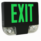 Die-Cast Aluminum LED Exit and Emergency Combo