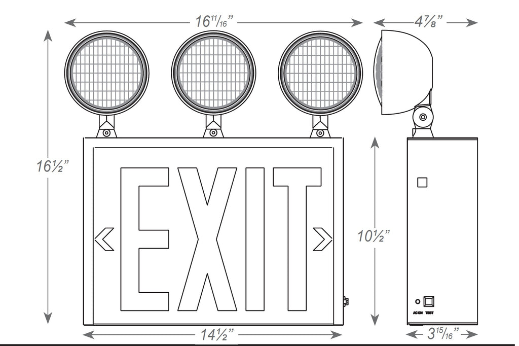 NYC Approved LED Exit and Emergency Combo