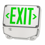 Wet-Location LED Exit and Emergency Combo