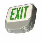 Wet-Location LED Exit and Emergency Combo