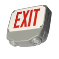 Wet-Location LED Exit and Emergency Combo