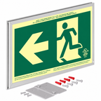 Photoluminescent Running Man Exit Sign