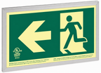 Photoluminescent Running Man Exit Sign
