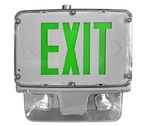 Hazardous Wet-Location LED Exit and Emergency Combo