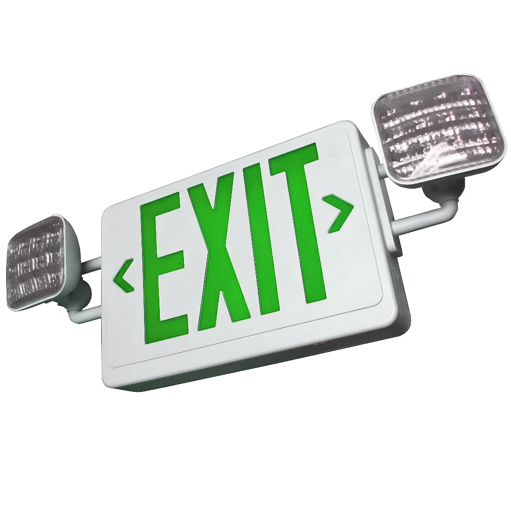 Compact Thermoplastic LED Exit and Emergency Combo