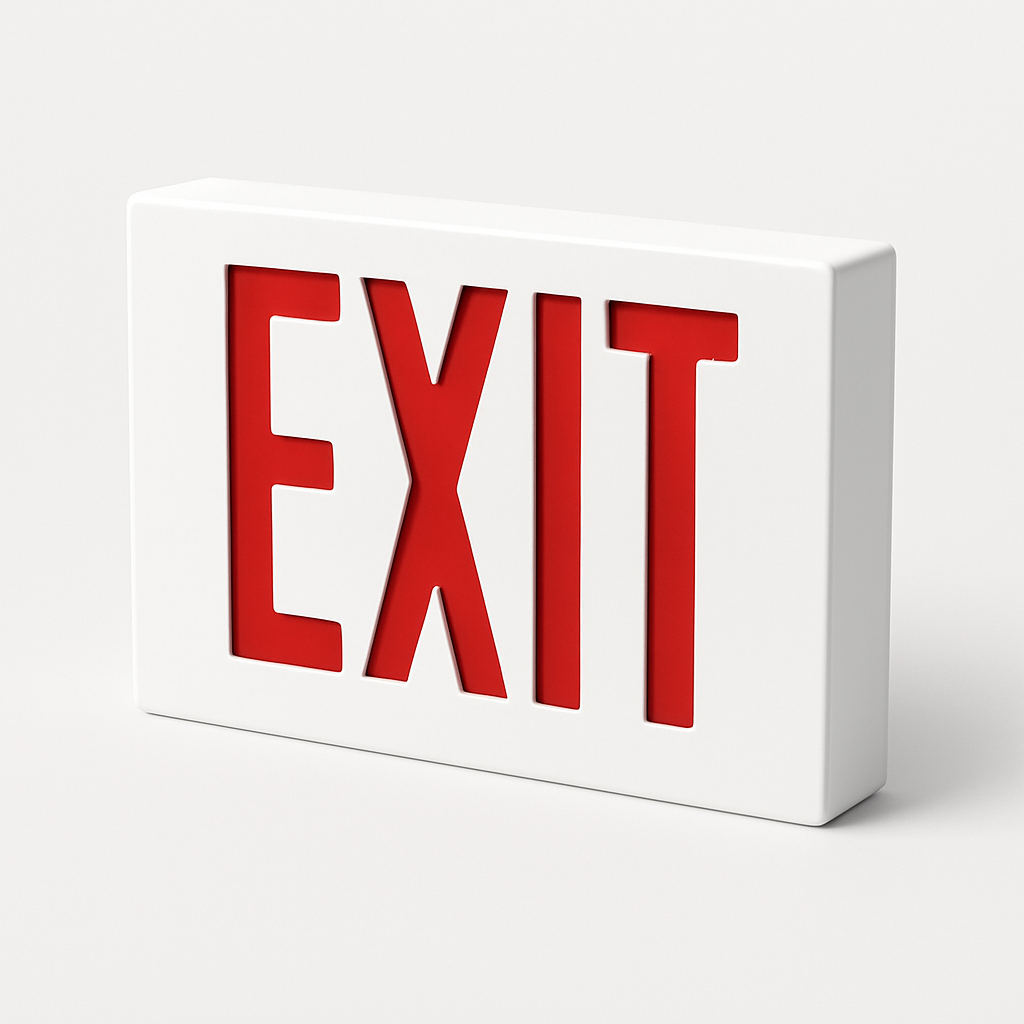 NYC Approved Die-Cast Aluminum LED Exit Sign