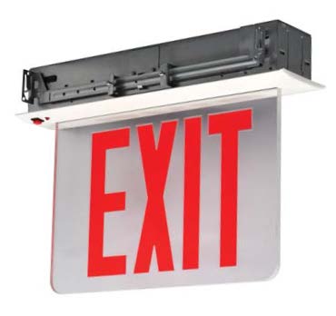 NYC Recessed Edge-Lit LED Exit Sign