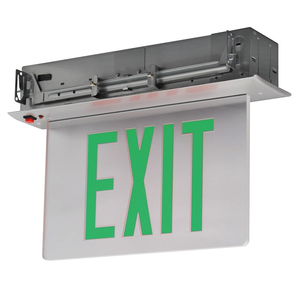 Recessed Edge-Lit Aluminum Exit Sign