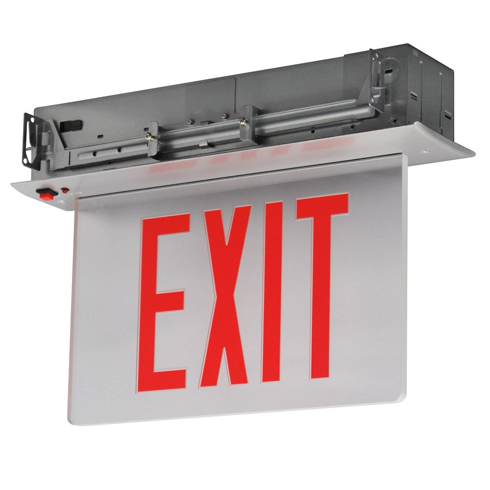 Recessed Edge-Lit Aluminum Exit Sign