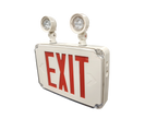 Low-Profile Wet-Location LED Exit and Emergency Combo