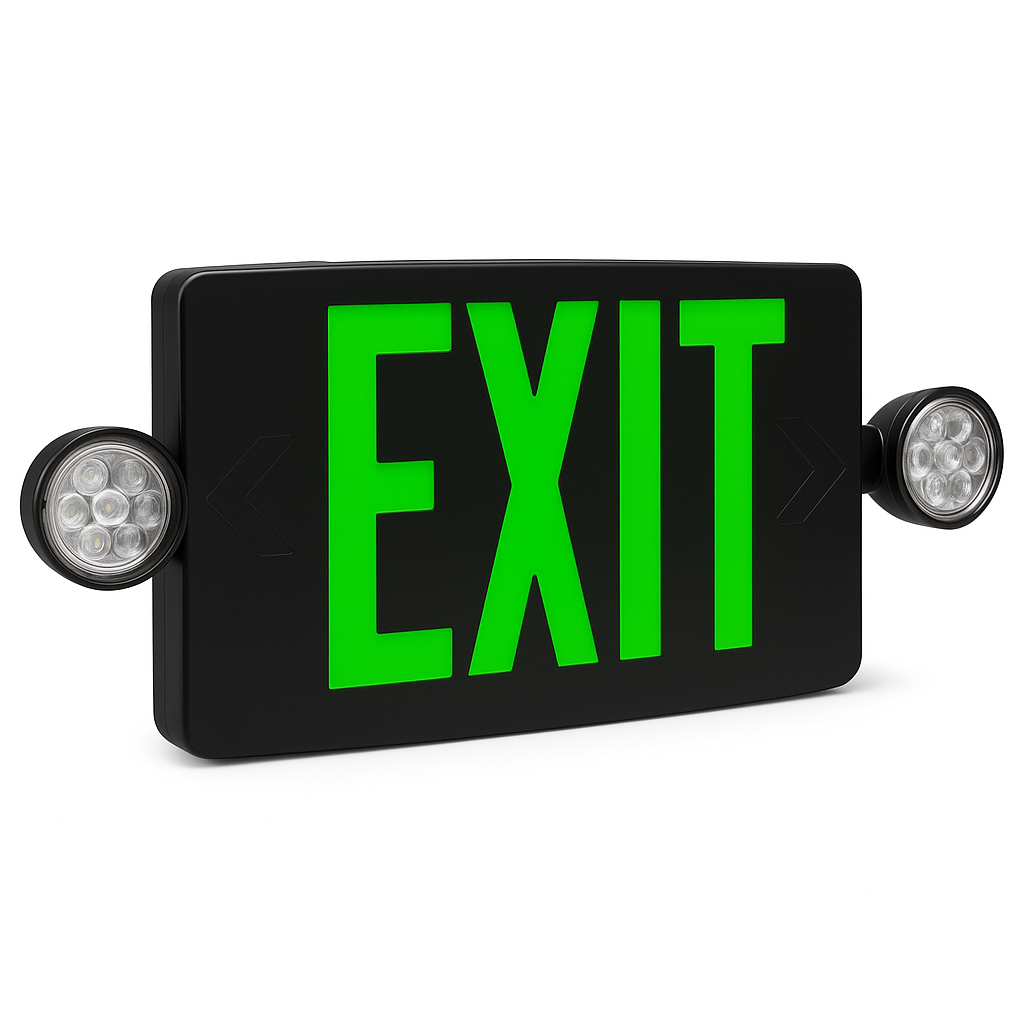 Thin LED Exit and Emergency Light Combo