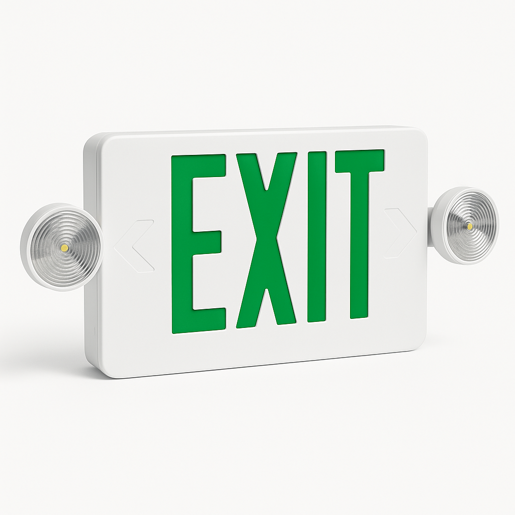 Thin LED Exit and Emergency Light Combo