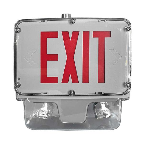 Hazardous Wet-Location LED Exit and Emergency Combo