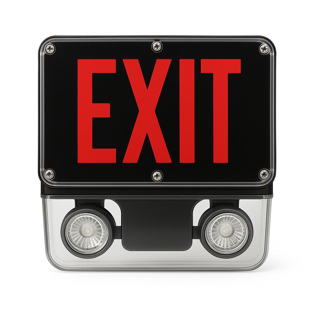 NEMA 4X LED Exit and Emergency Combo